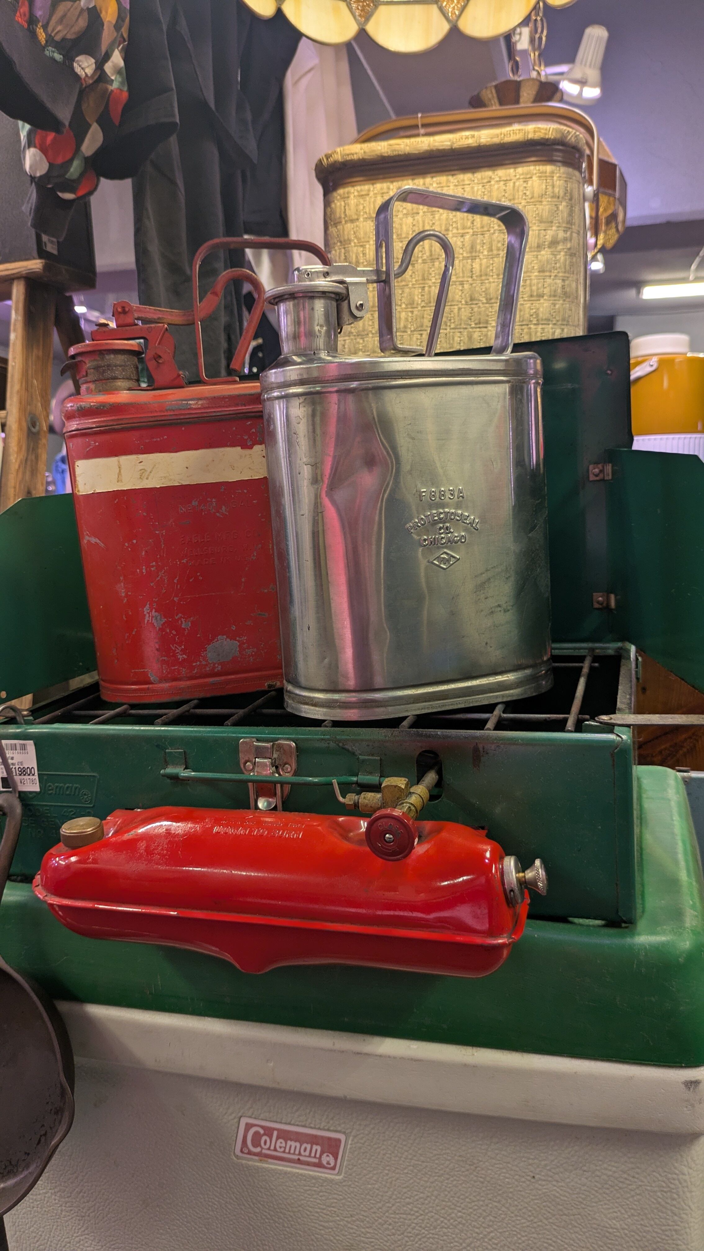 Vintage PROTECTOSEAL Co F883A SafetyCan GasolinCan 1GAL Antique