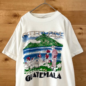 【USA古着】90s プリントTシャツ イラスト シングルステッチ 地名 GUATEMALA us古着