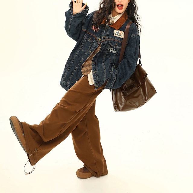 カレッジワッペンオーバーデニムジャケット R00754