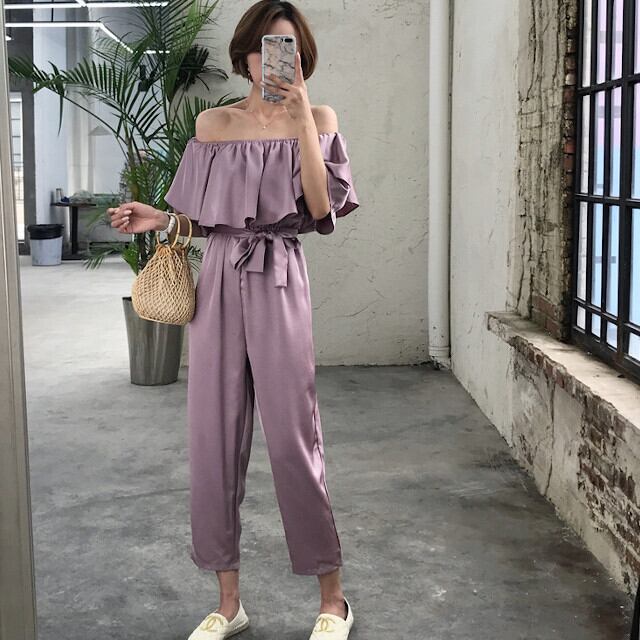 ジャンプスーツ レディース パンツドレス オールインワン オフ