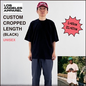 LOS ANGELS APPAREL 6.5oz クロップド着丈カスタム(BLACK)