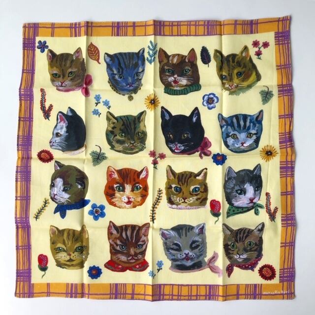 Nathalie Lete ナタリー レテ ハンカチ Cats ねこ Yay Design Household Goods