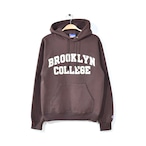 チャンピオン ブルックリン大学 スウェットパーカ トレーナー メンズS こげ茶 ブラウン BROOKLIN COLLEGE Champion 古着 @CG0267