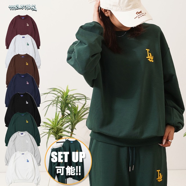 ◆LA ロゴ刺繍 ルーズスウェット◆ yo-22009