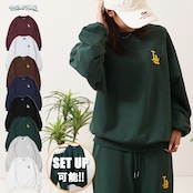 ◆LA ロゴ刺繍 ルーズスウェット◆ yo-22009