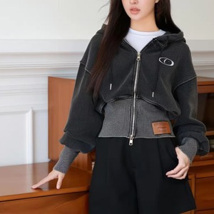 ドロップショルダージップアップパーカ ・75217