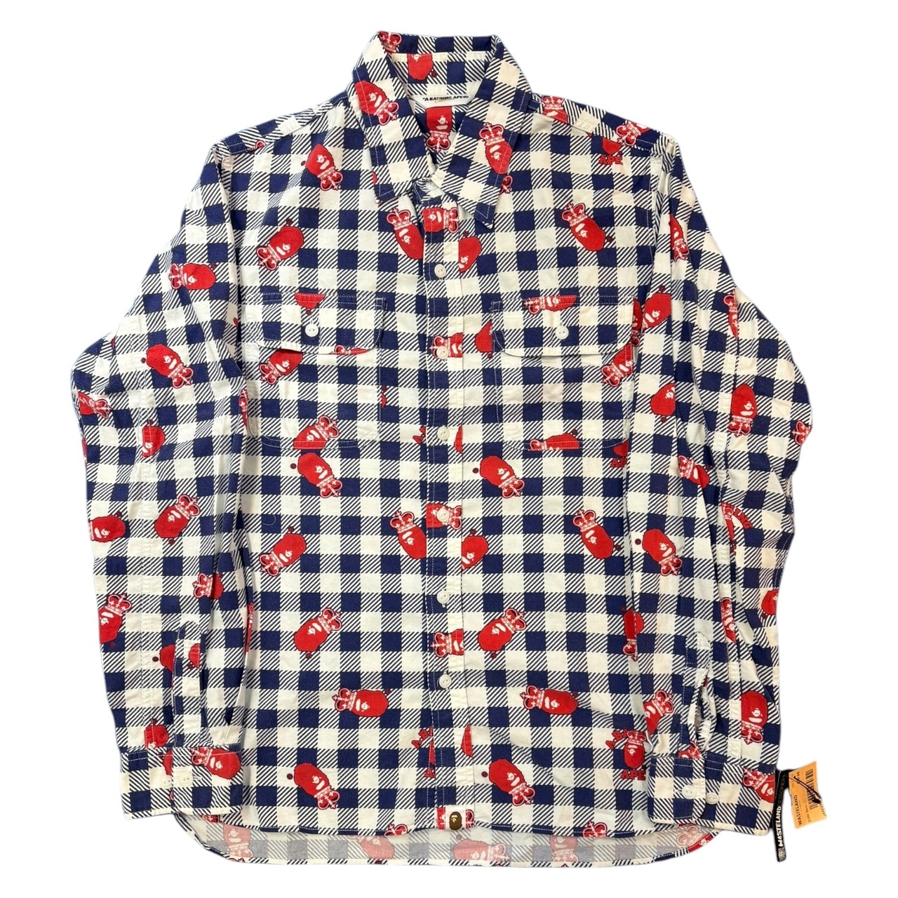 【A BATHING APE® CLASSIC】アベイシングエイプクラシック  王冠 チェックシャツ XL相当
