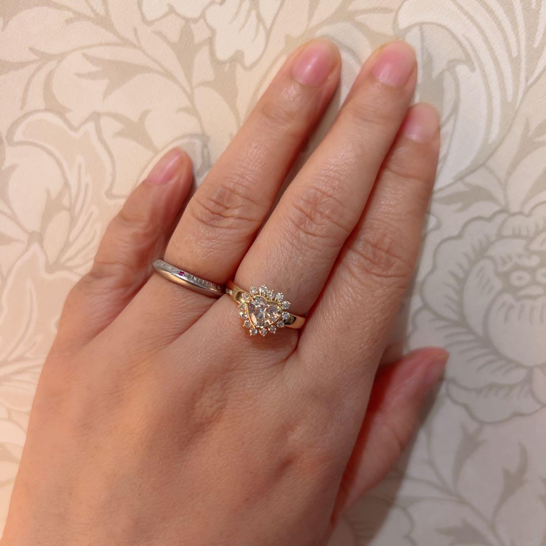 k18 ウエダジュエラーハートシェープダイヤモンド　指輪　リング k18 ウエダジュエラーハートシェープダイヤモンド指輪リング