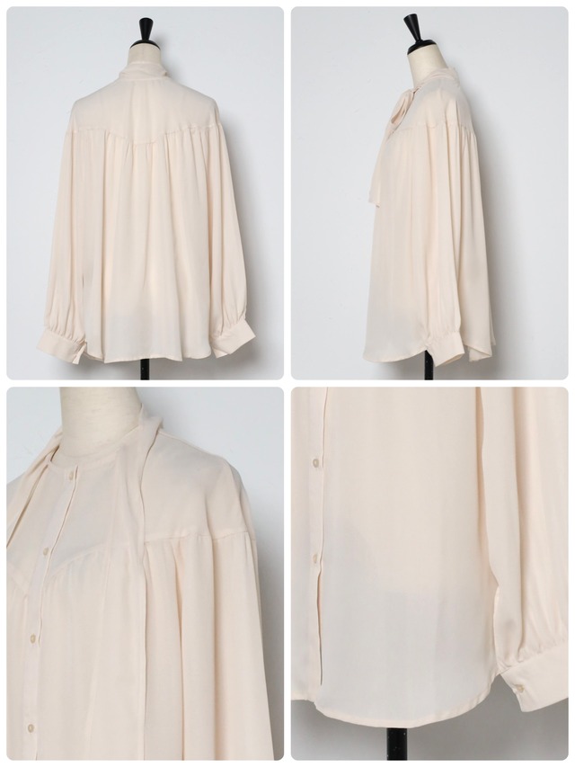 ボウタイジョーゼットブラウス