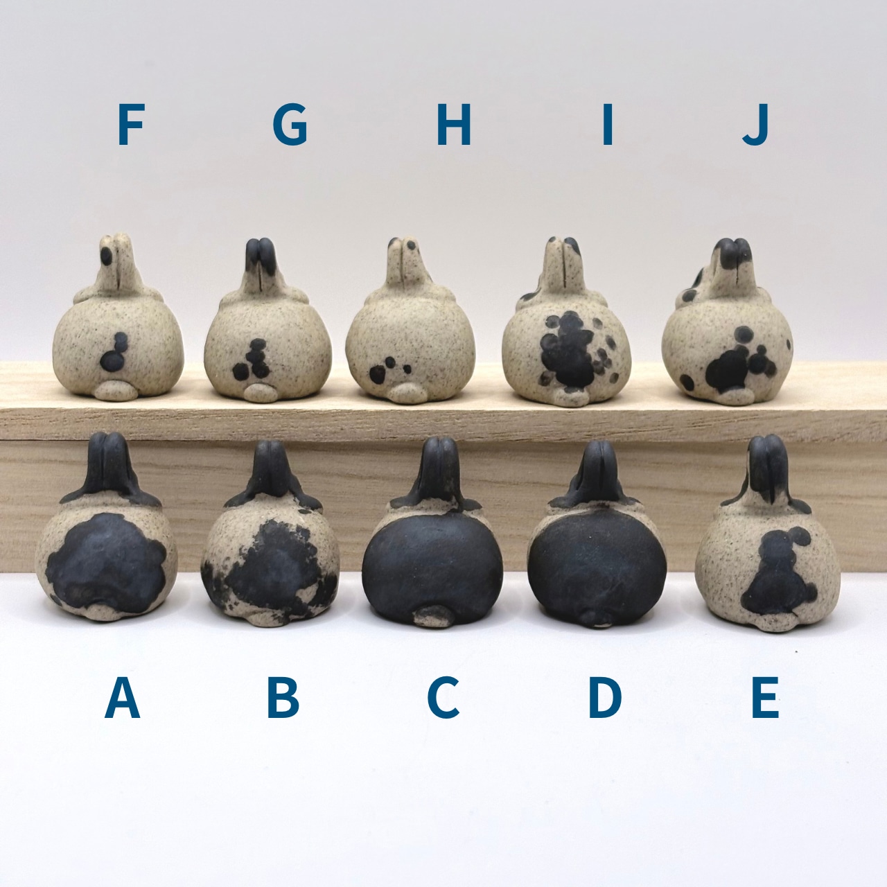 らふうさ(個性派) 手作り陶器のちいさなうさぎ | やきもの みちかけ