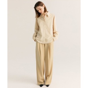 [CITY BREEZE] TWO TUCK WIDE PANTS_BEIGE 正規品 韓国ブランド 韓国代行 韓国通販 韓国ファッション パンツ