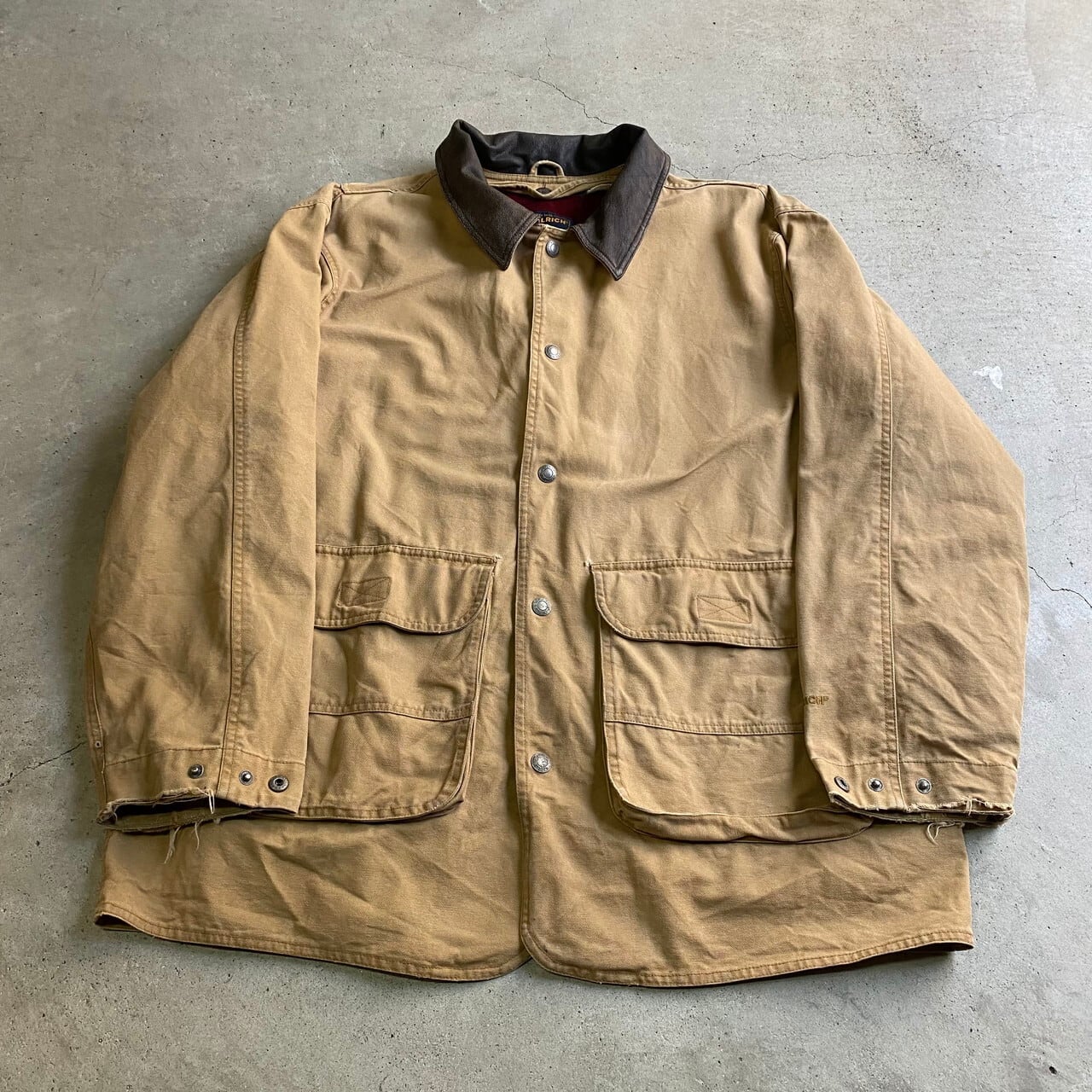 90年代 WOOLRICH ウールリッチ レザー襟 SADDLE ハンティングジャケット ブランケットライナー付 メンズXL相当 古着 ブラウン 茶色  ヴィンテージ ビンテージ 90s【コットンジャケット】【SS2201-30】 | cave 古着屋【公式】古着通販サイト