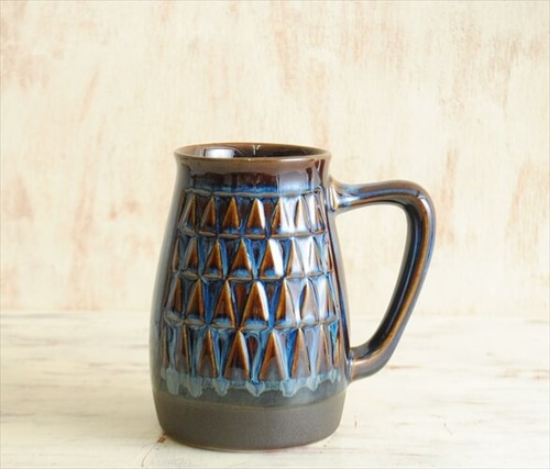 デンマーク製 SOHOLM 陶器のピッチャー 花瓶 EJ64 北欧雑貨 北欧花器 スーホルム 一輪挿し アンティーク ig2191