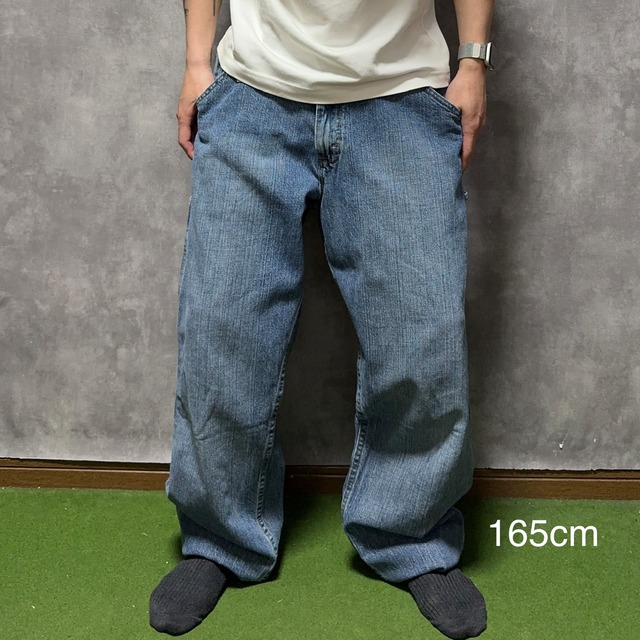 【リメイク】【W34×L34】Lee  デニムペインターパンツ　ウエストゴム