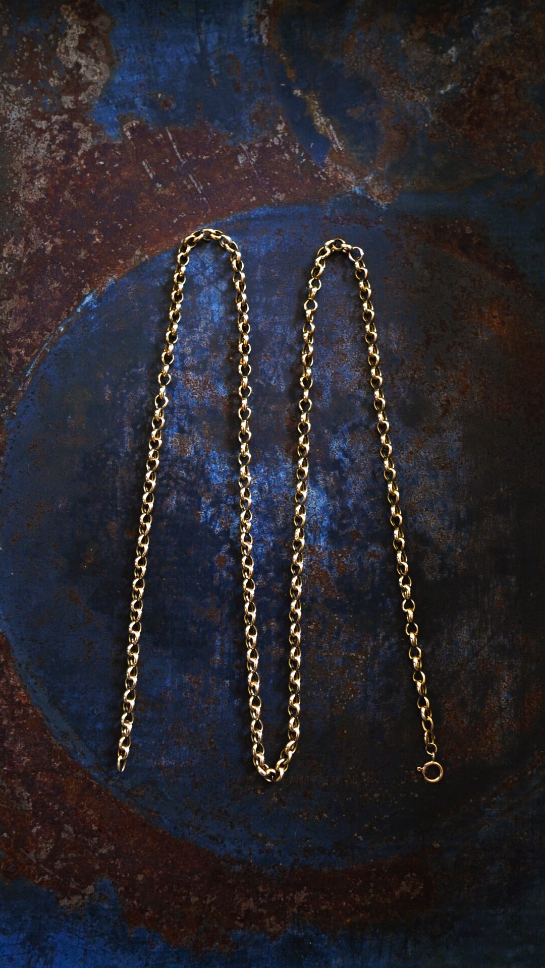 VINTAGE】U.K. VINTAGE 9ct イエロー ゴールド オーバル リンク