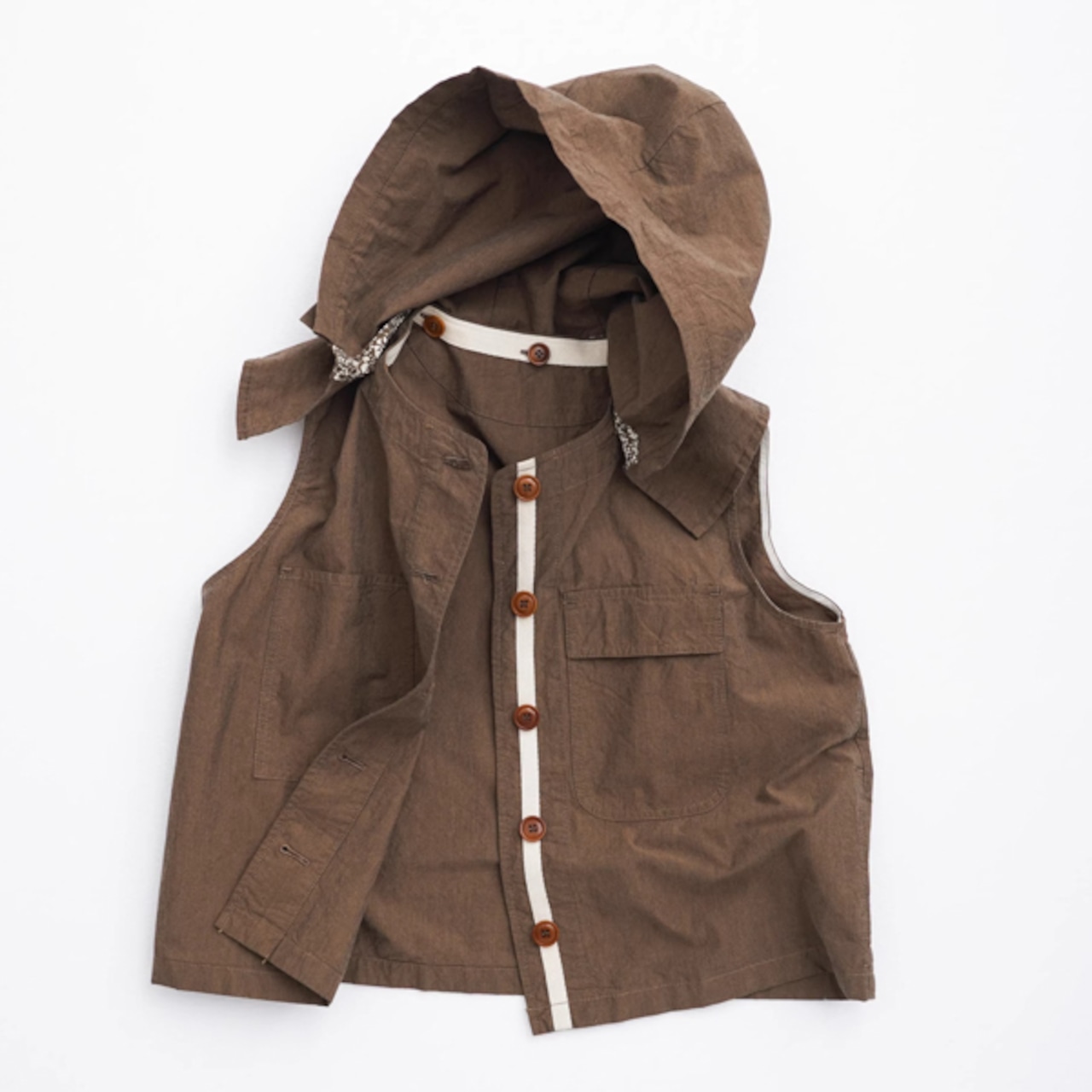 木漏れ日カーゴと旅の記憶フーディベスト 《W0196》