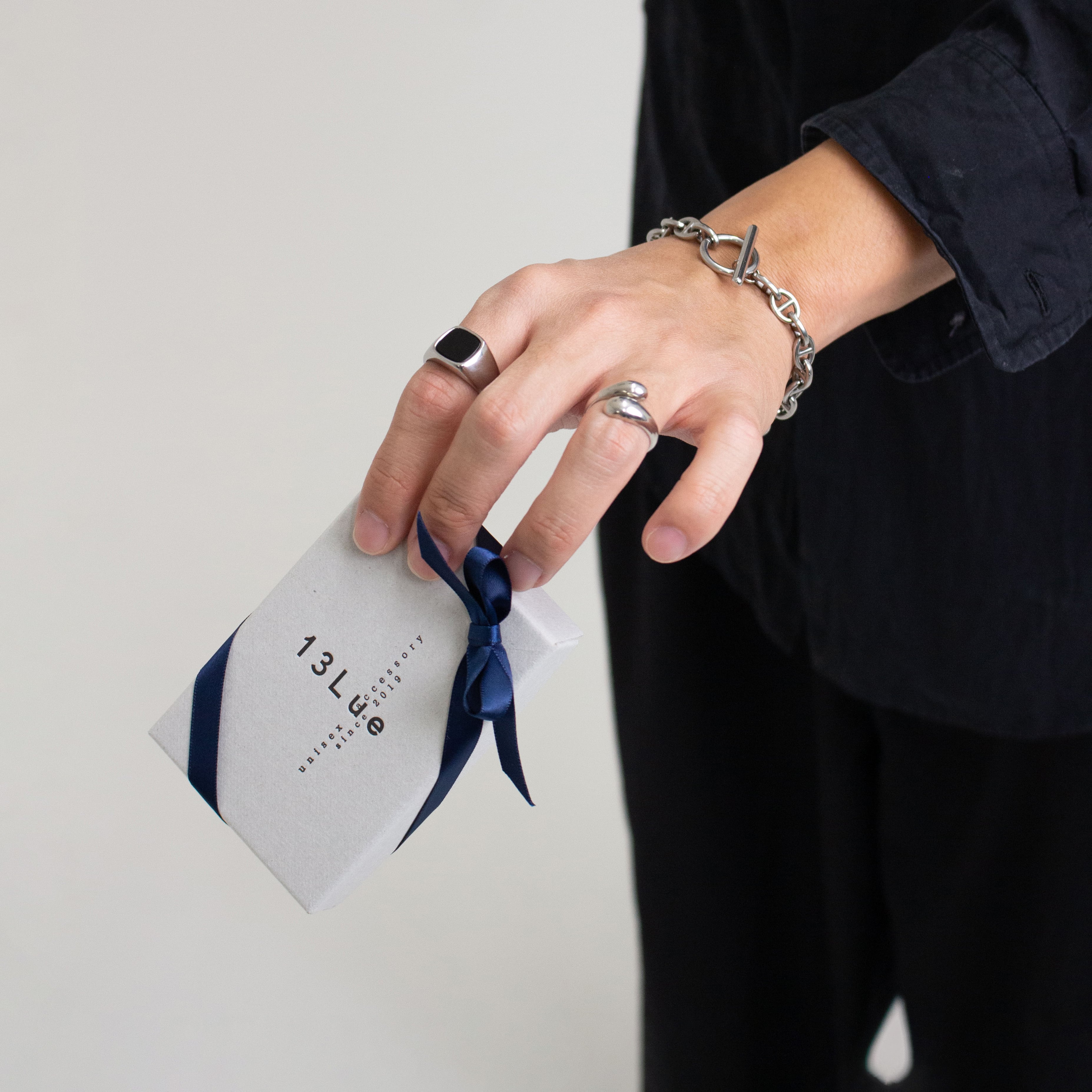 13Lue お買い得品 シルバー 925 ブレスレット＆リングセット 13lue