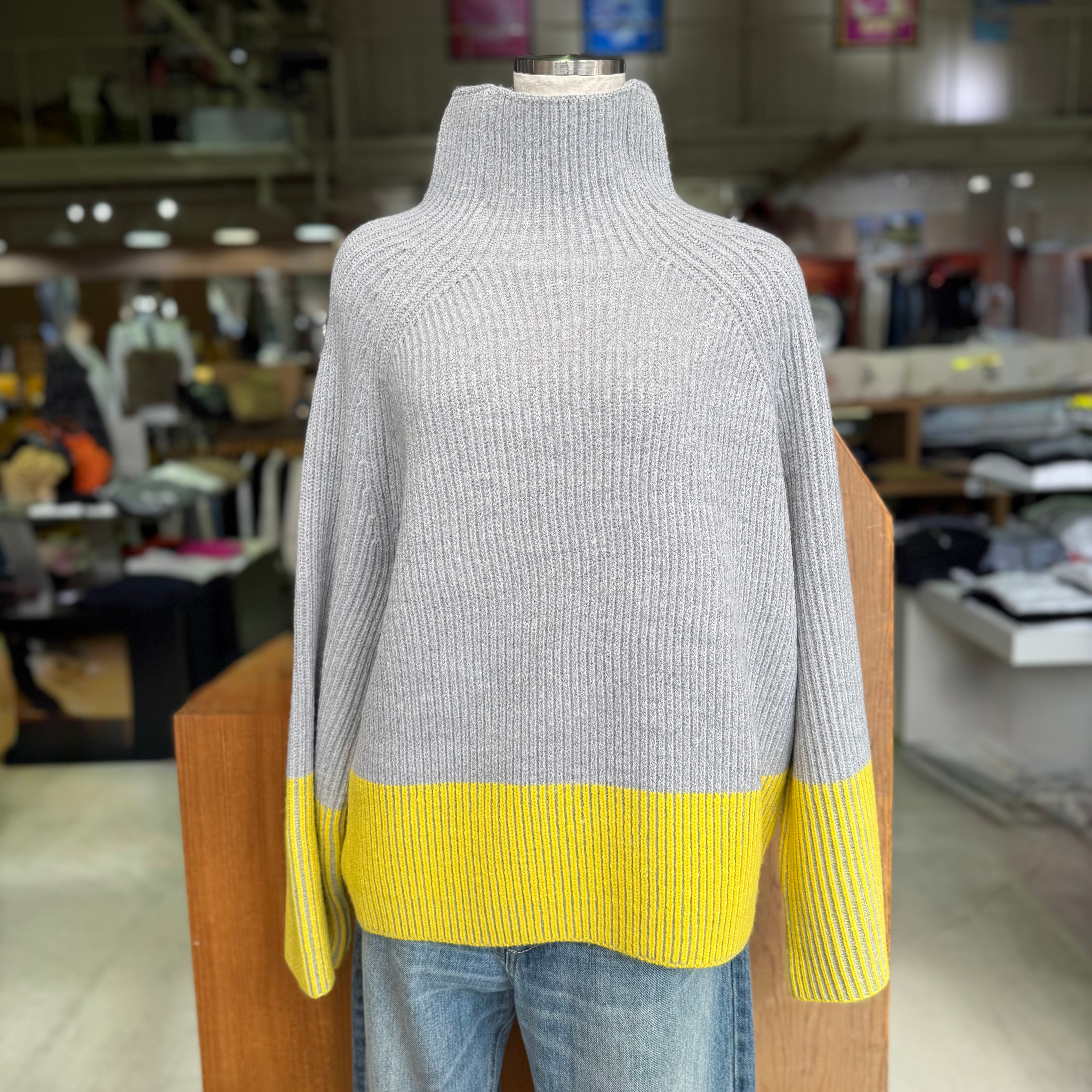 30%OFF MICALLE MICALLE ミカーレミカーレ 配色ハイネックリブニット