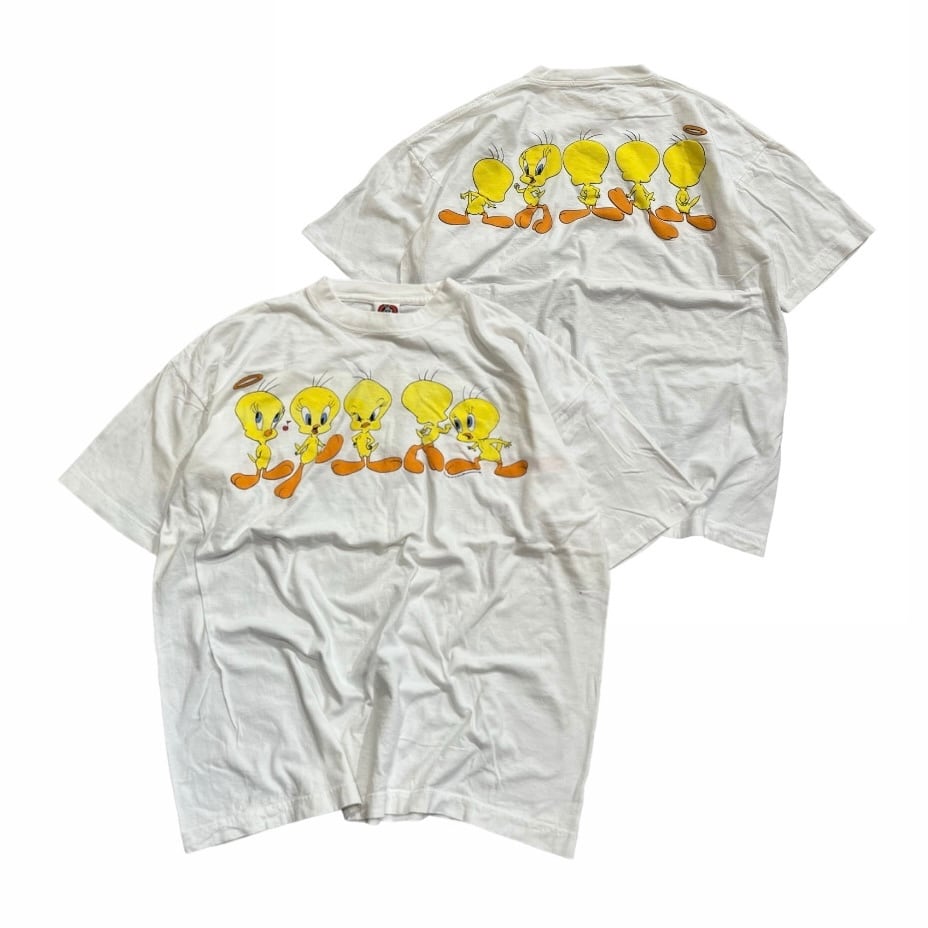 ビッグサイズ ルーニーテューンズ LOONEY TUNES TWEETY トゥイーティー 両面プリント キャラクタープリントTシャツ メンズXXXL /eaa340149