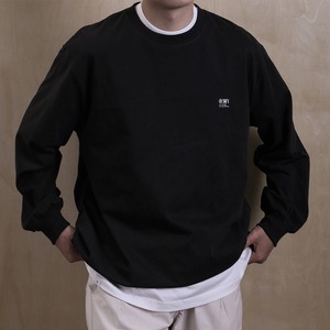 ロゴラウンドネックルーズロングTシャツ　0809