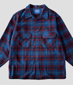-PENDLETON- Vintage 70s L Wool Check Shirt made in USA