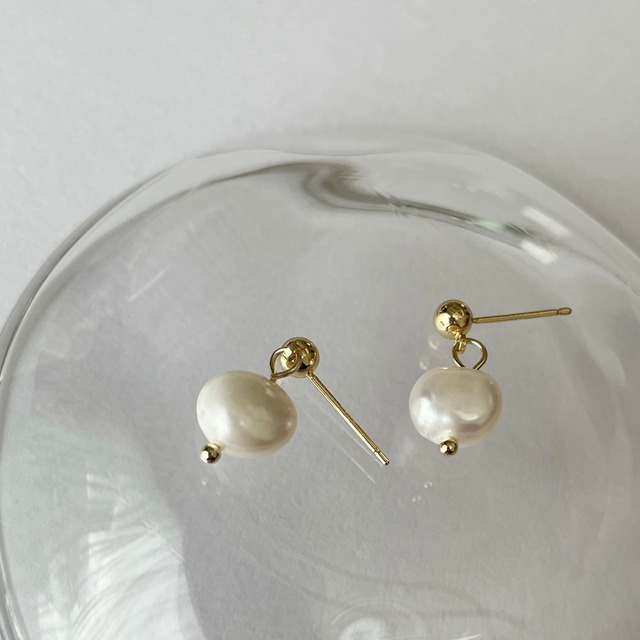 one pearl pierce　(ピアス/silver925/パールピアス/バロックパール)