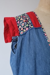 Floral accent wrap dress