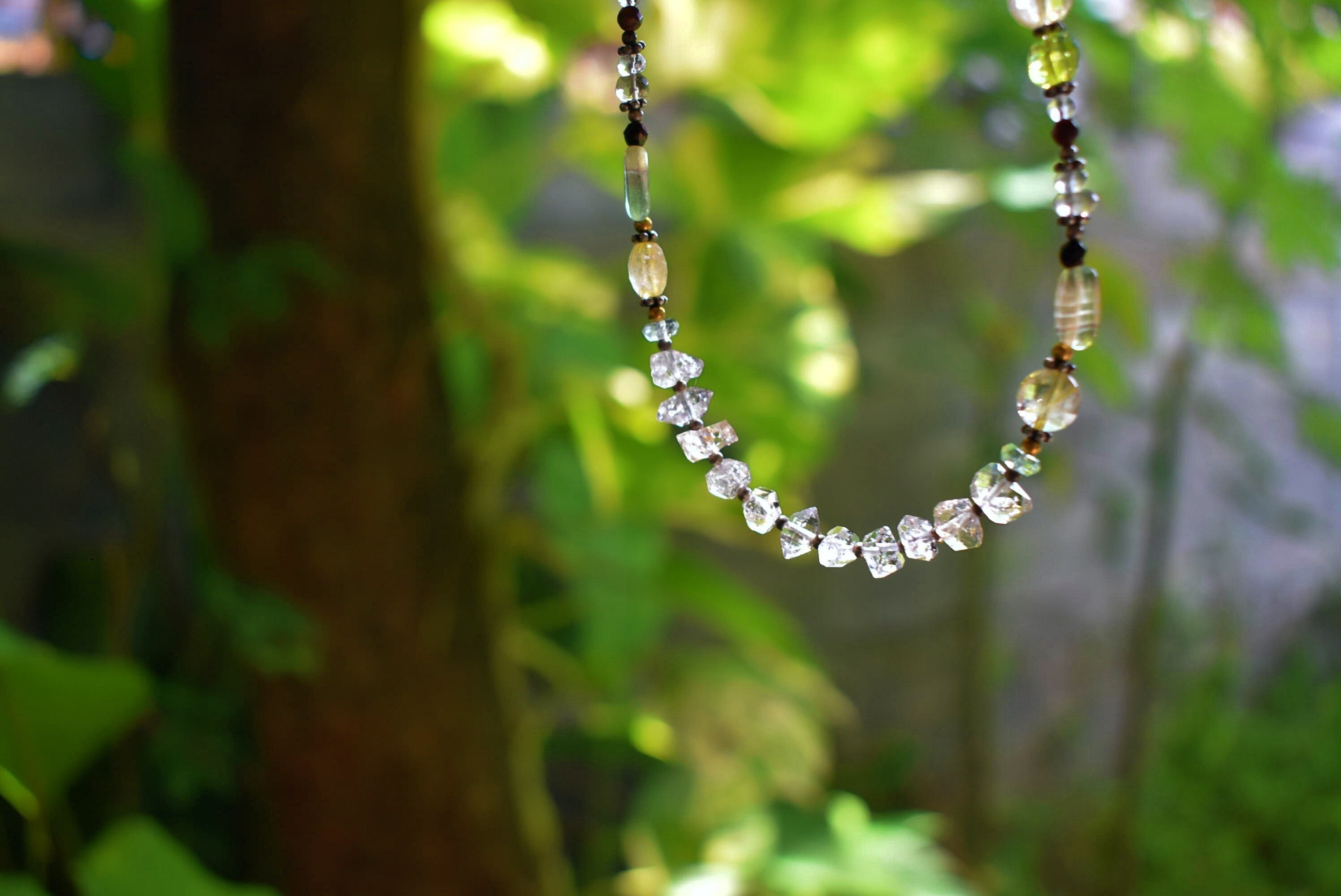 古代の記憶★オイルイン★ハーキマ水晶MIxSv92.5 ネックレスbe005