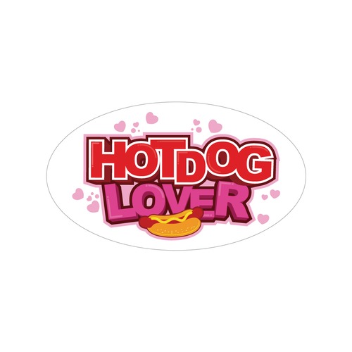 390　HOT DOG LOVER　ホットドッグ　ホットドッグラバー　"California Market Center"　アメリカンステッカー　スーツケース　シール