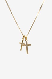 7/19(sat)再販【Double Cross Necklace】/ GOLD