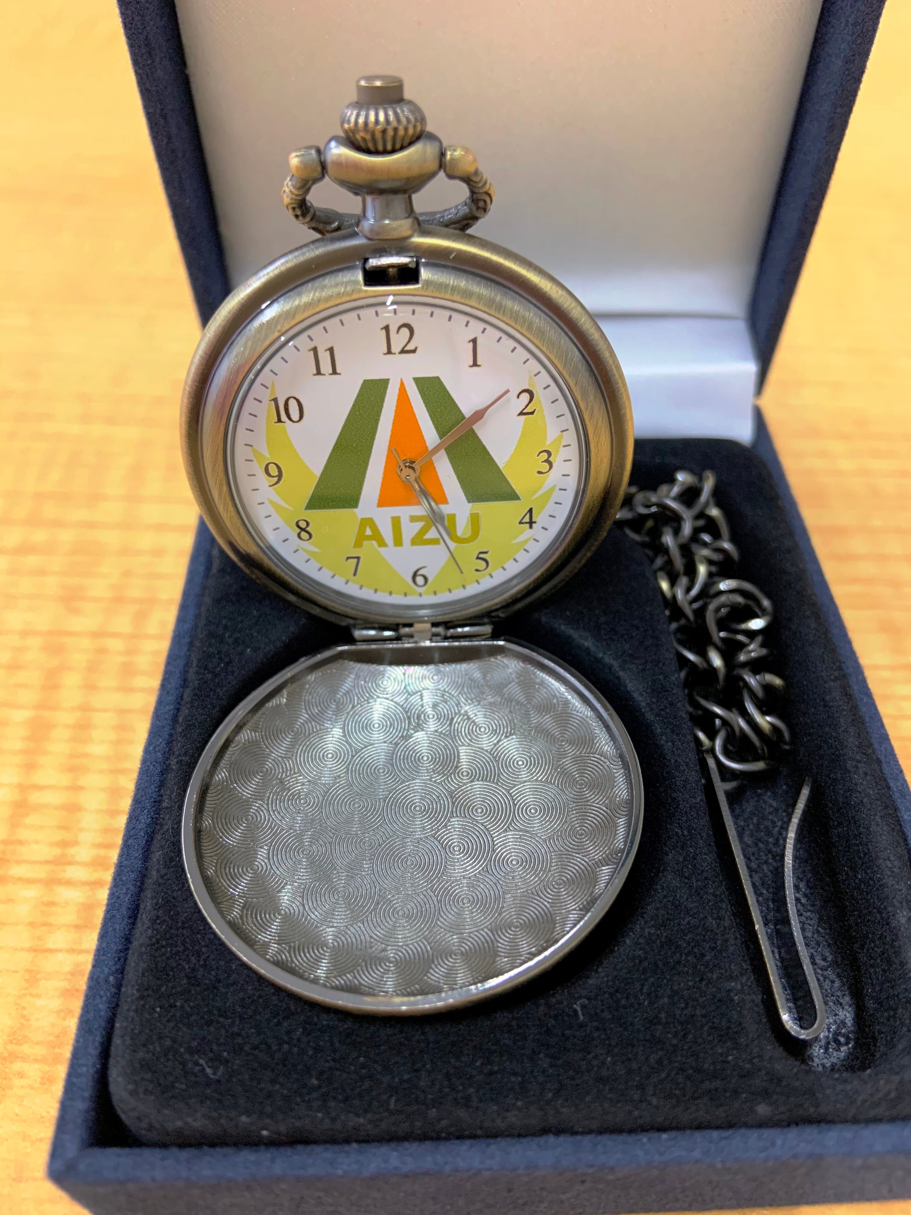 会津鉄道 社章 オリジナルフタ付き 懐中時計