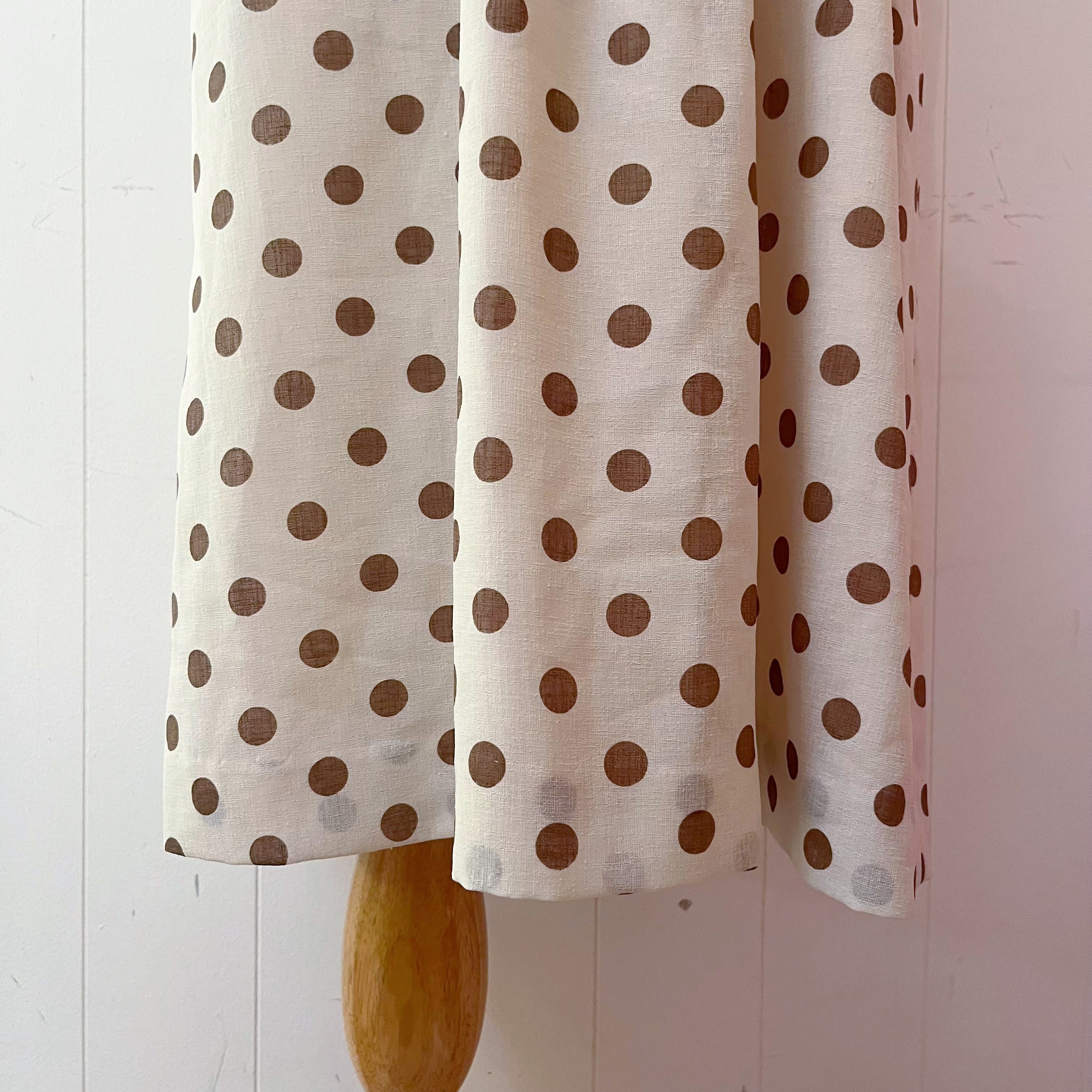 shell belt brown dot one-piece