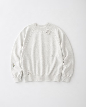 my beautiful landlet DAMAGE SWEATSHIRT OATMEAL