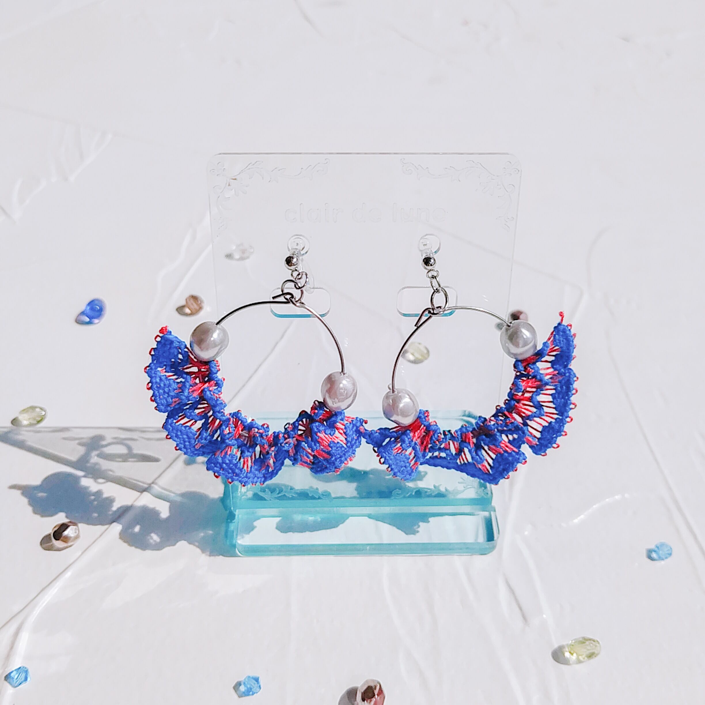 【蟻塚と蜘蛛の巣 / フリンジフープ】earring ☽