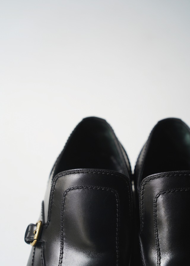 LOUIS VUITTON monk strap leather loafers