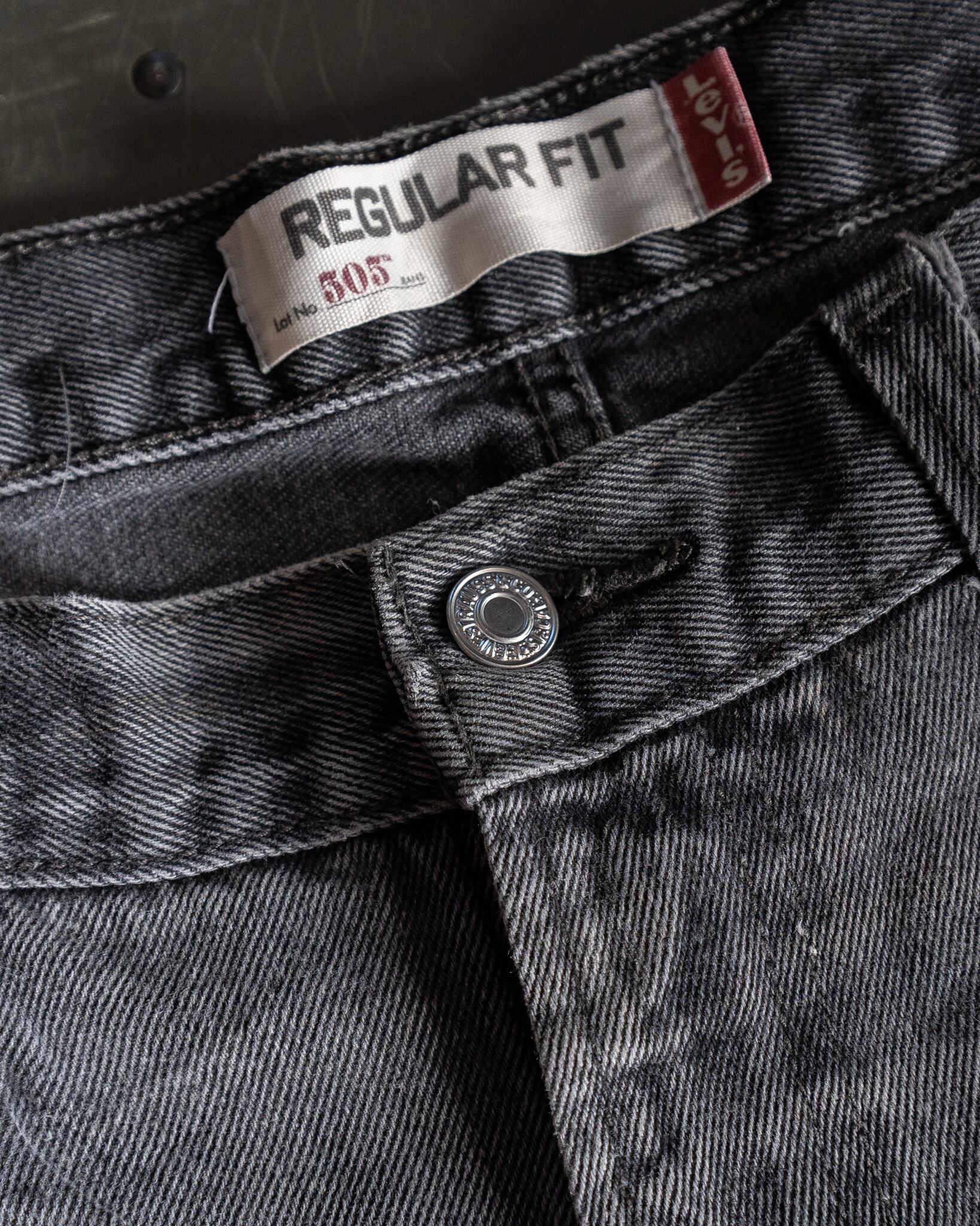 Levi's 505 ブラックデニム USA製 W38×L30 00s USA製 Levi'sリーバイス 505 ブラック デニムパンツ w36 L30