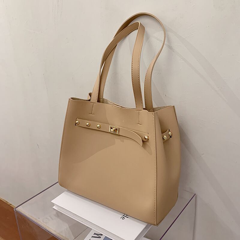 シンプルなビッグバッグレディース2020人気の新しい流行のファッション大容量母子ショルダーバッグネットレッドワイルドトート 手作りハンドバック11046351160