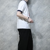 grandpa print ringer tee