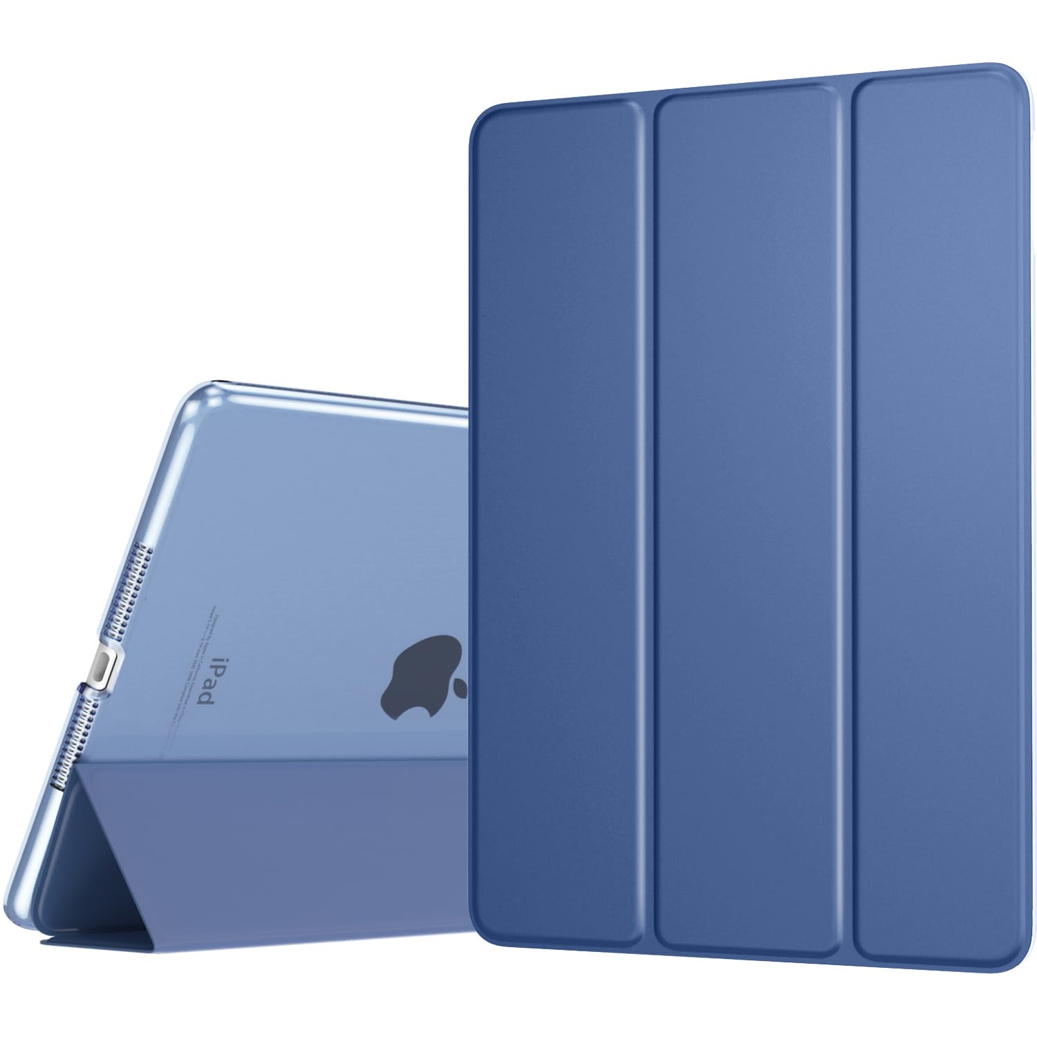 【人気】TiMOVO iPad 9.7インチ ケース iPad 第6世代/第5世代 ケース A1822/A1823/A1893/A1954 2018/2017モデル iPad 9.7 保護カバー PUレザー 三つ折りスタンドケース オートスリープ機能付き マグネット式開閉 耐久 超薄型 耐衝撃 軽量 落下防止 精密設計 着脱簡単 背面半透明 バイスブルー