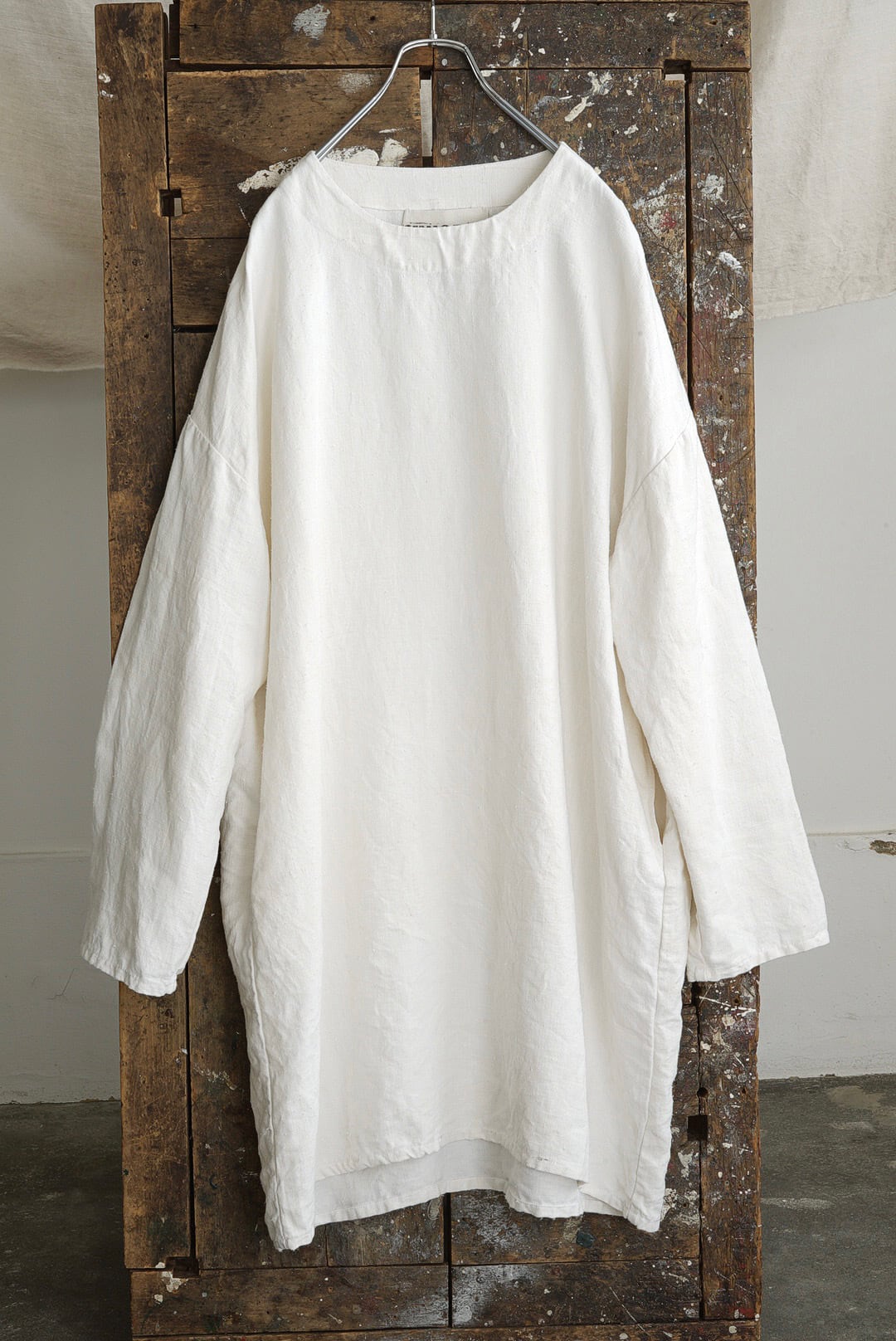 VINCENT JALBERT - VINTAGE FRENCH LINEN LONG T-SHIRT (NATURAL)