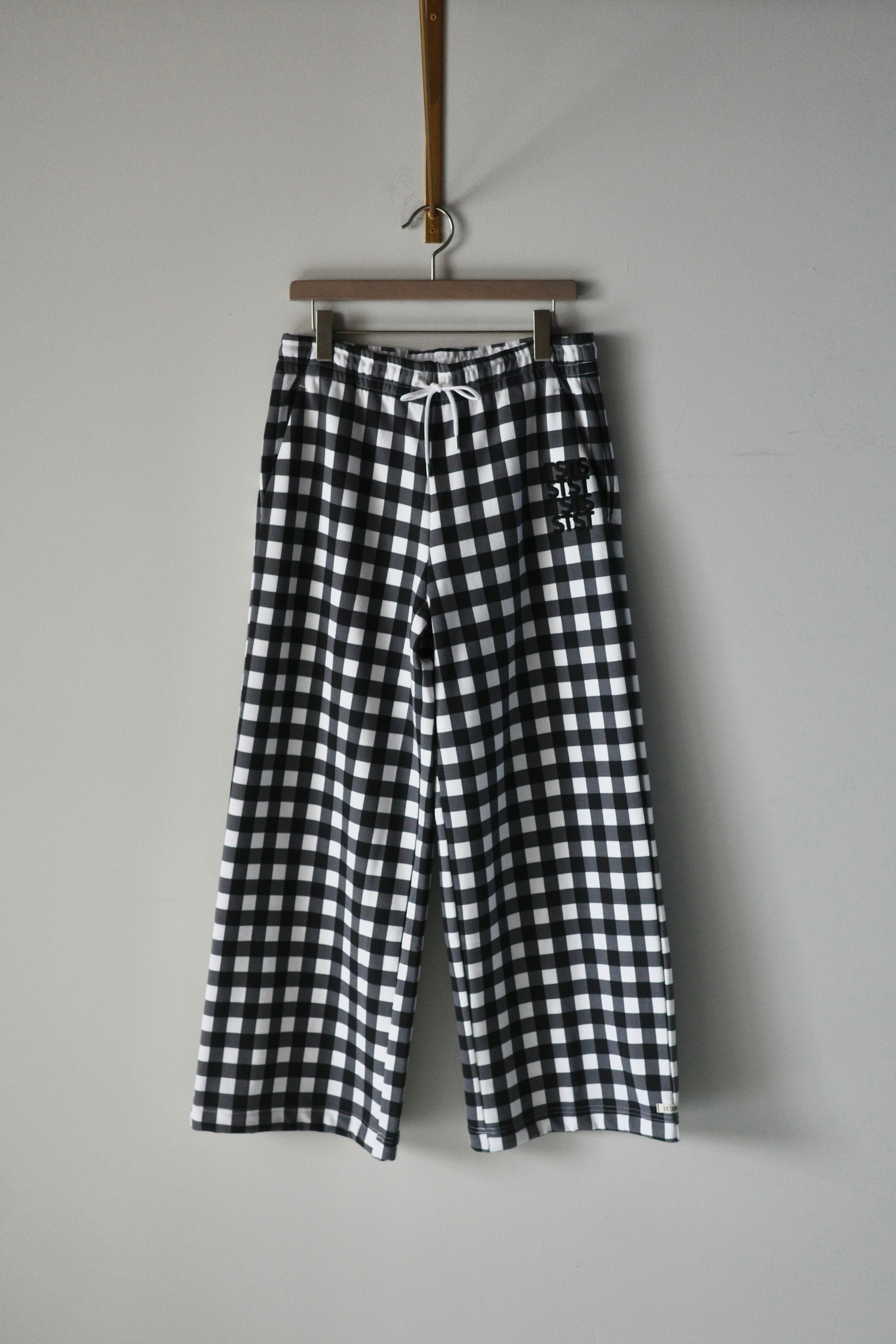 TSTS【GINGHAM PRINT BAGGY SWEATPANTS -BLACK GINGHAM-】