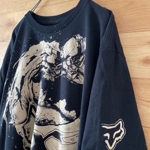 【FOX 】メキシコ製 Tシャツ 半袖 MTB BMX モトクロスバイク プリント Lサイズ US古着