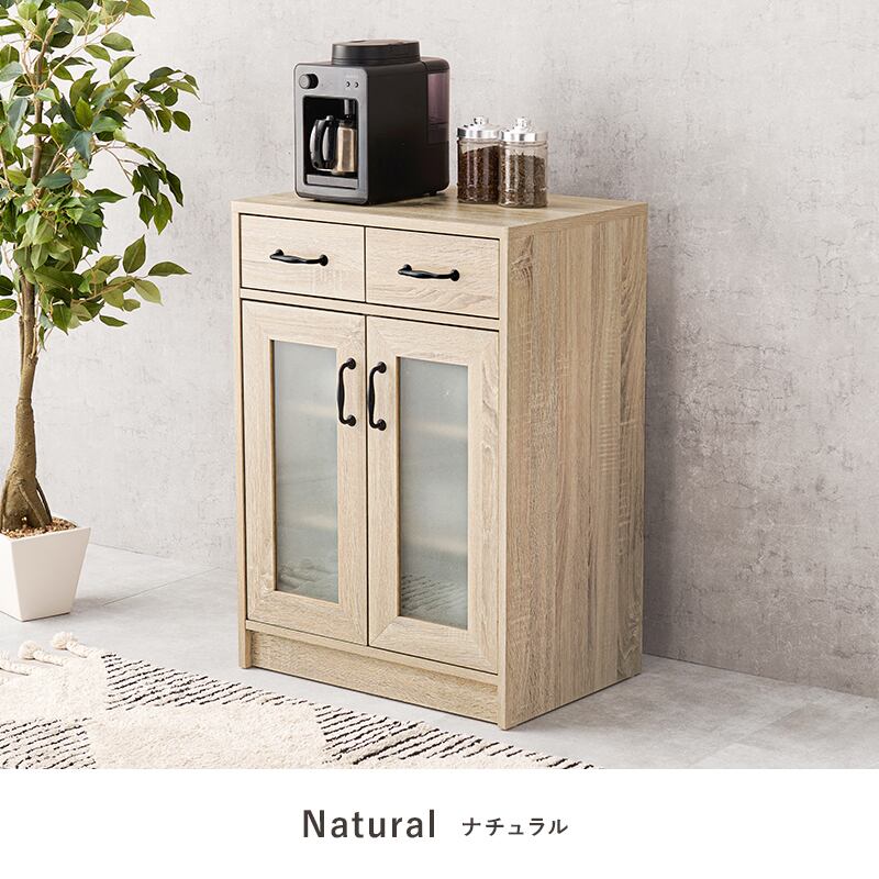 S221⭐キッチン収納ラック キャビネット コンパクト ナチュラルホワイト 幅58cm USED 扉収納タイプ幅58cm 可愛いコンパクトサイズのキッチンラック