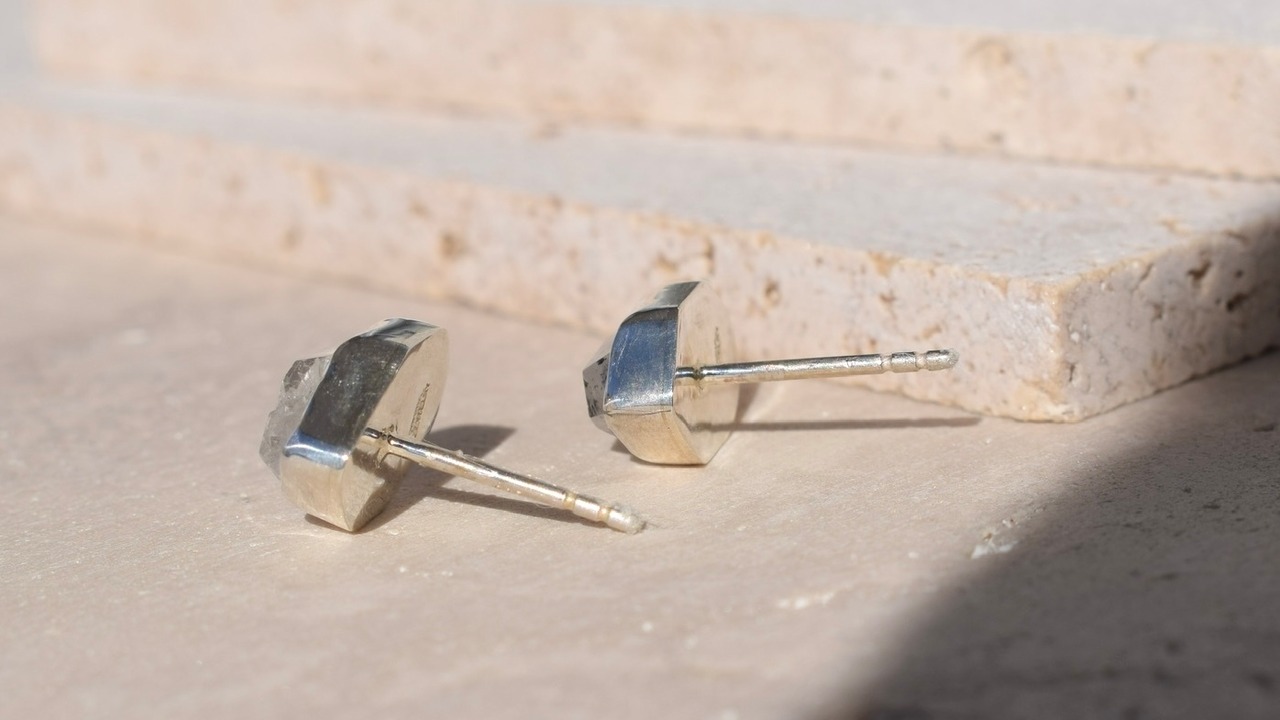 Harkimer diamond pierce 《silver925》【受注製作】