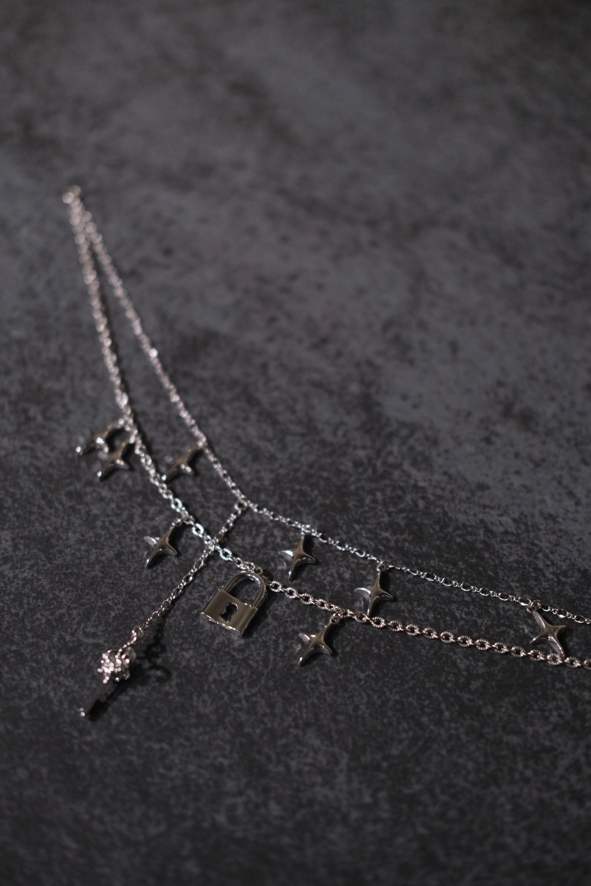 Tanaka Daisuke】key & lock necklace | loop