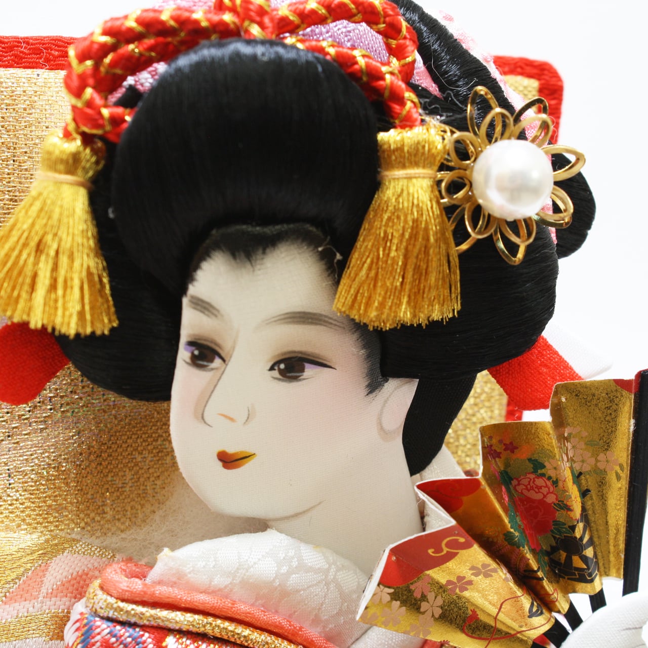 羽子板飾り《商品コード》10308-0164 D 花振袖 金襴 10408-0007 621188