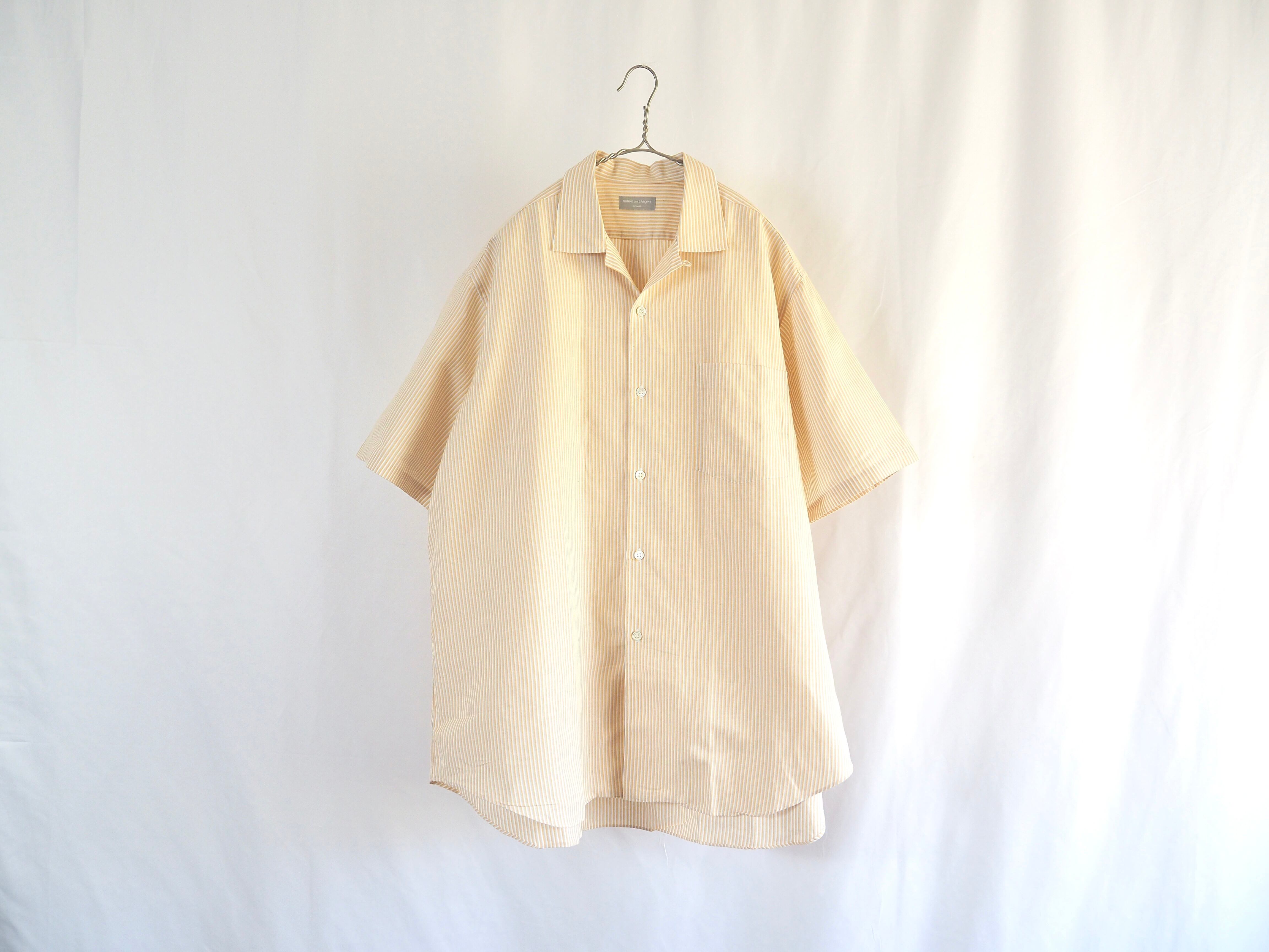 COMME des GARCONS HOMME AD1991 open collar s/s shirt