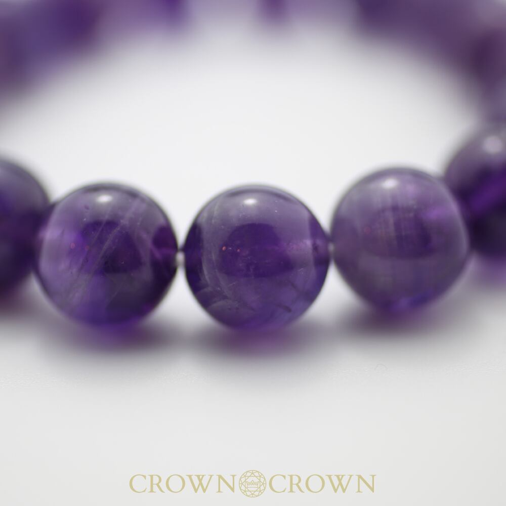 アメジスト ビーズブレスレット 約12mm 芸能人御用達】アメジスト 12mmブレスレット 17球 紫水晶 | G-SHOCK