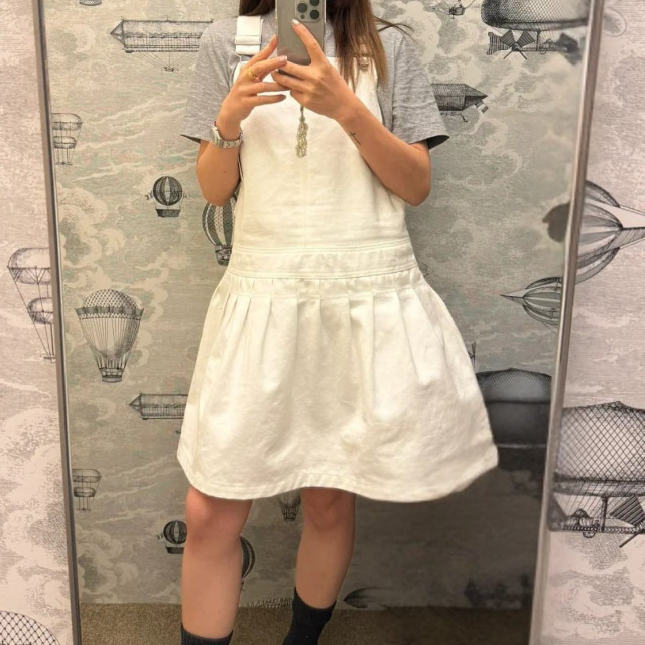 Pleated Jumper Dress W00163