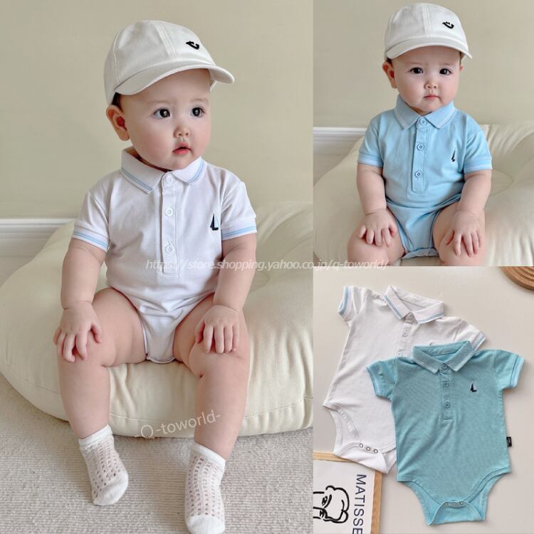 60 90 ロンパース 半袖 ベビー服 全２色 男の子 韓国版 女の子 ベビー キュート 女の子 男の子 ベビー キュート 韓国版 女の子 ベビー キュート 韓国子供服 ベビー 子供服 Q Toworld キュートワールド 子供服